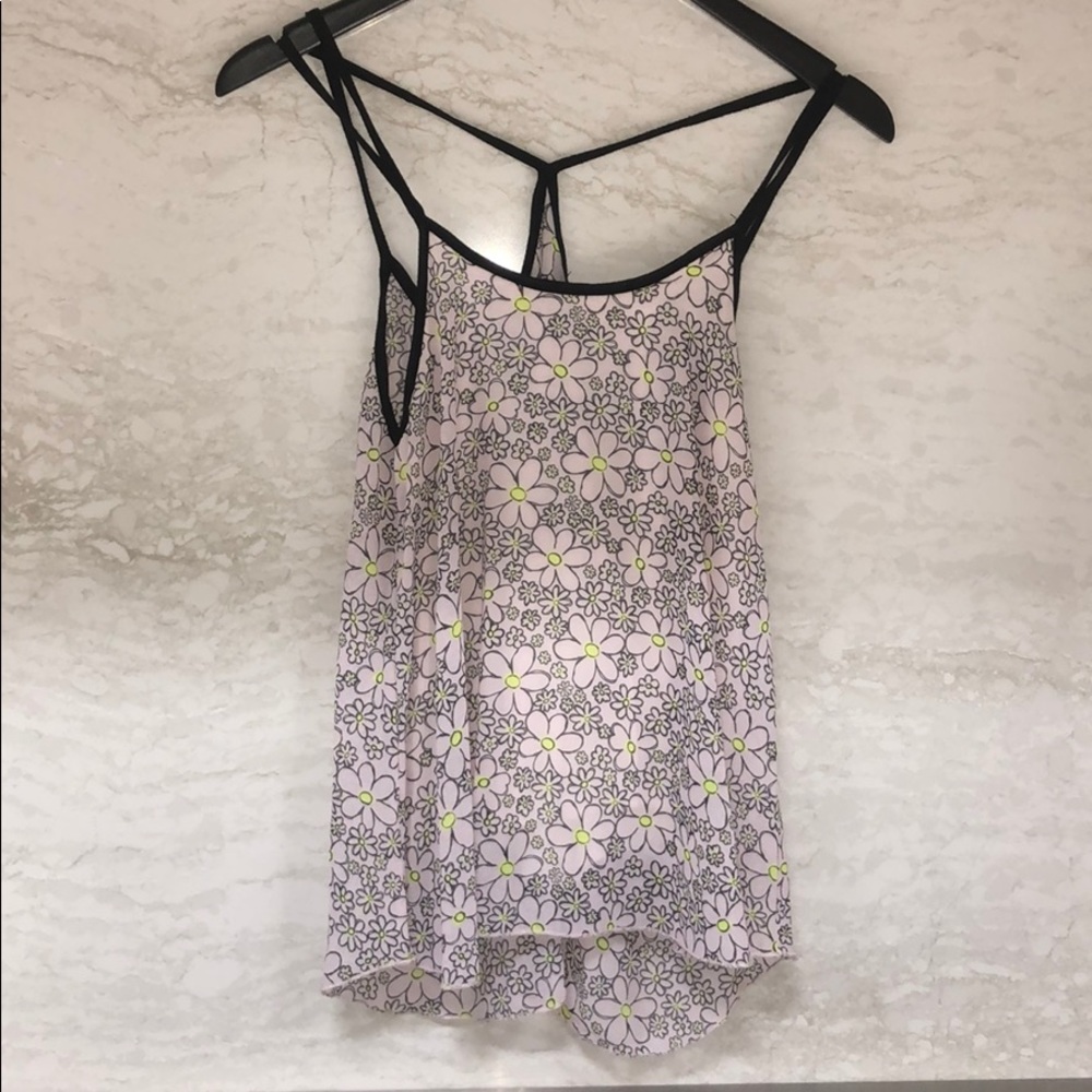 Kids white flower tank
